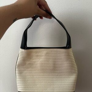 Cream and Black Mini Women's Handbag